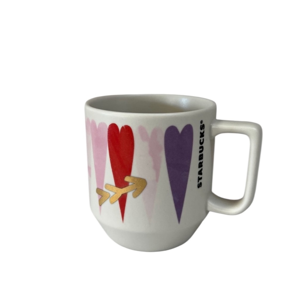 Starbucks 2016 Heart Graphic Coffee Mug 12 ounces